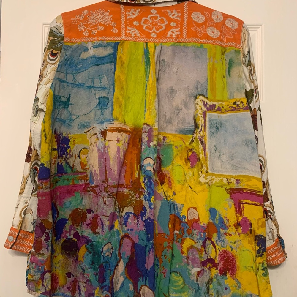 John Mark Elegant Multi Colored Embroidered 2X Bl… - image 7